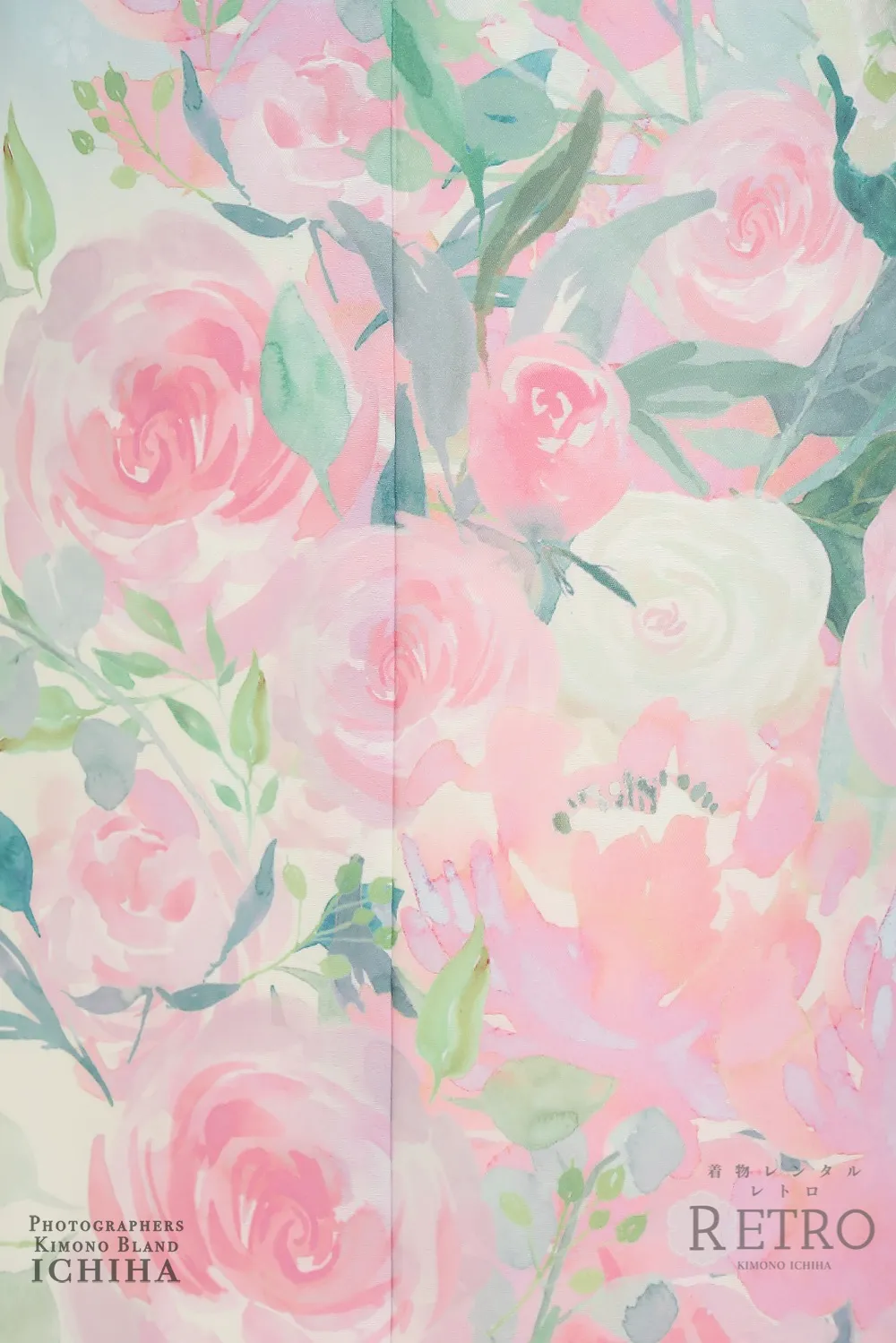 ICHIHA訪問着モネ調 水色ピンク